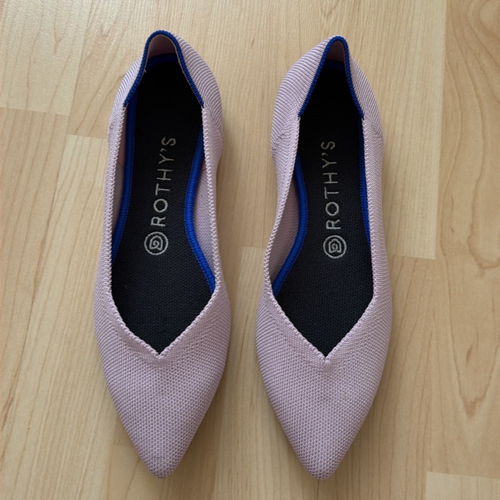 Rothy's Lavender Pointed Toe Flats - Picture 1 of 9